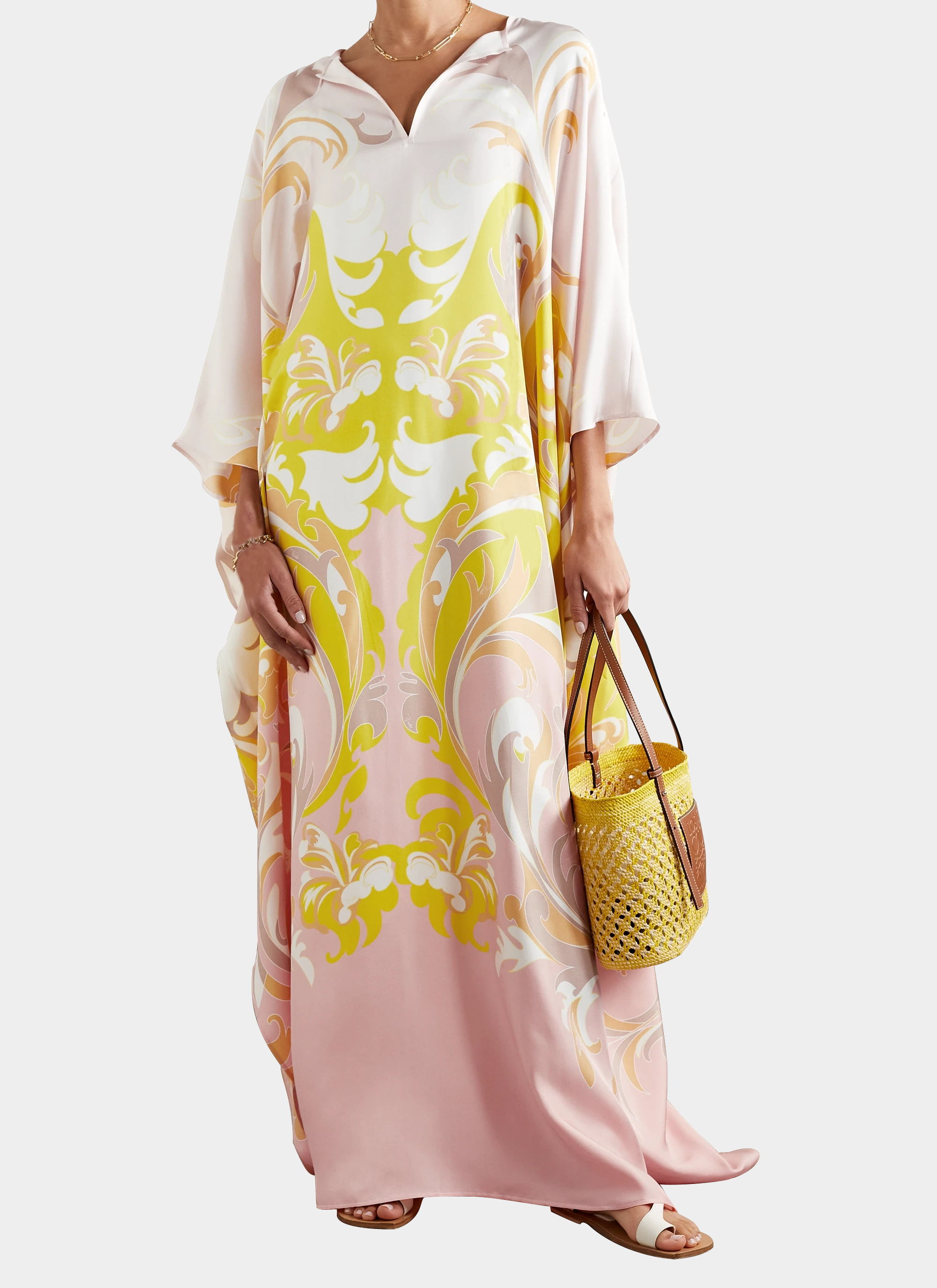 Soft Satin Silk Kaftan, Stylish Long Caftan For Women's