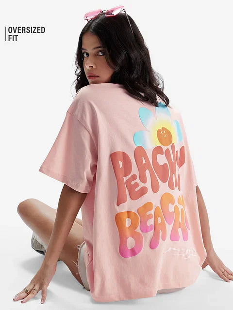 Beach Vibes Women Oversized T-Shirts