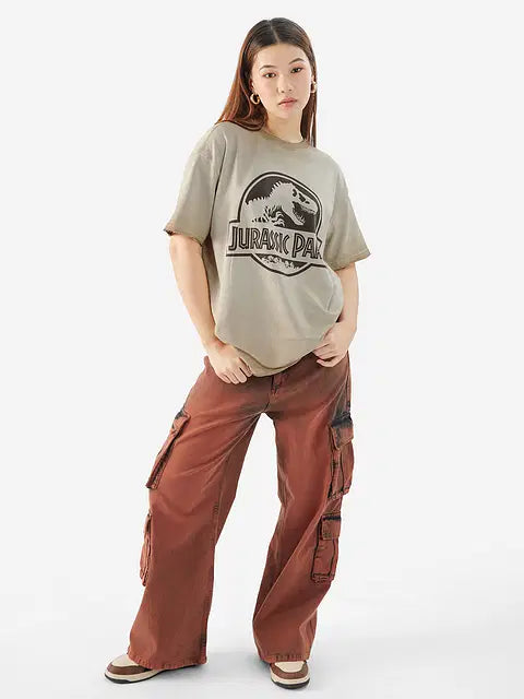 Jurassic Park Logo Boyfriend T-Shirts