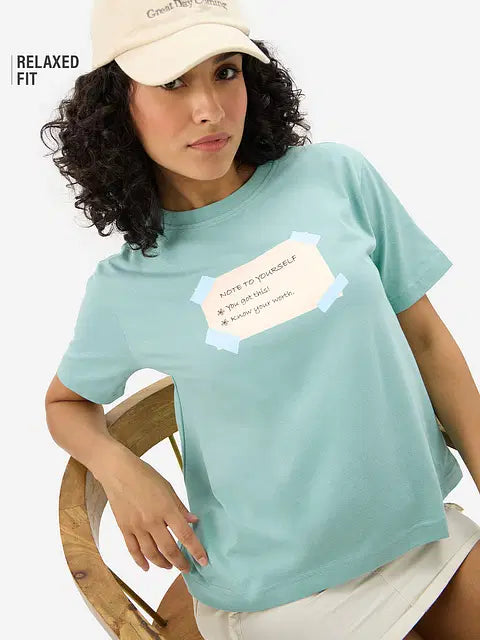 Sticky Note Women Relaxed Fit T-Shirts