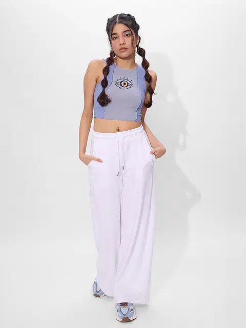 Evil Eye Baby Tee Cropped Tank Tops
