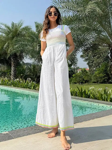 Classic White Women Jumpsuits