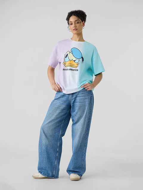 Donald Duck Born Annoyed Women Oversized T-Shirts