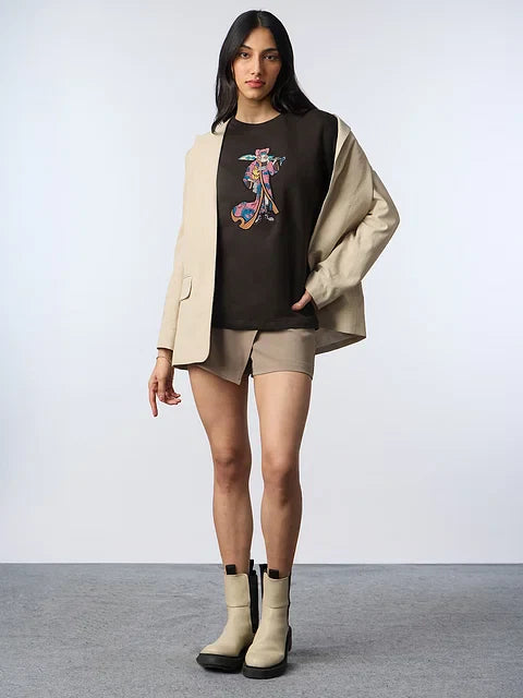 Oversized T-Shirt Ukiyo-E Geisha Women