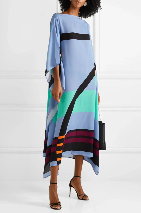 Caftan For Women, Long Slik Kaftan For Women ,Soft Slik Crepe Kaftan J5576