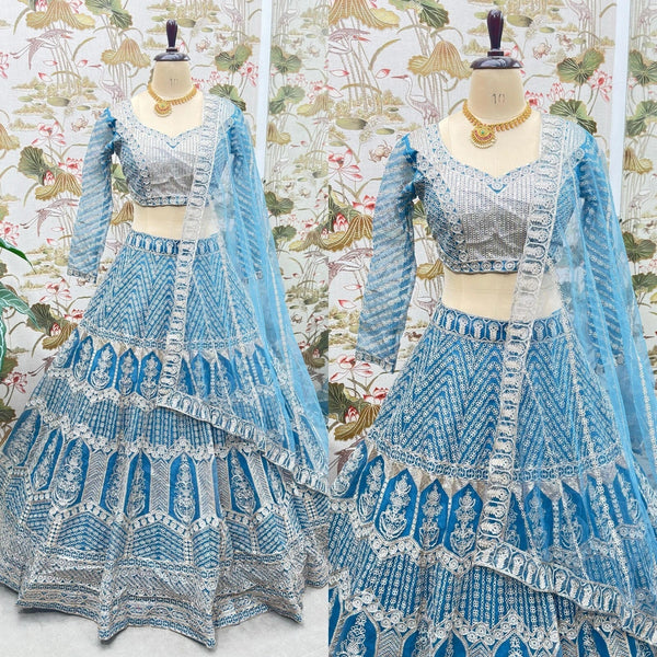 Exclusive Stitched Premium Net Wedding Function  Lehenga Blouse With Dupatta 15-MA