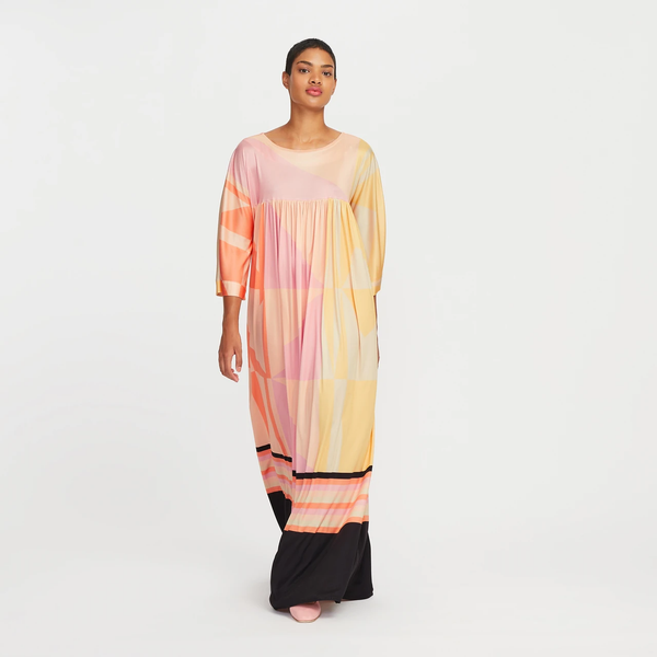 Flowy Rayon Cotton Maxi Kaftan, Lightweight and Breathable Caftan For Women's