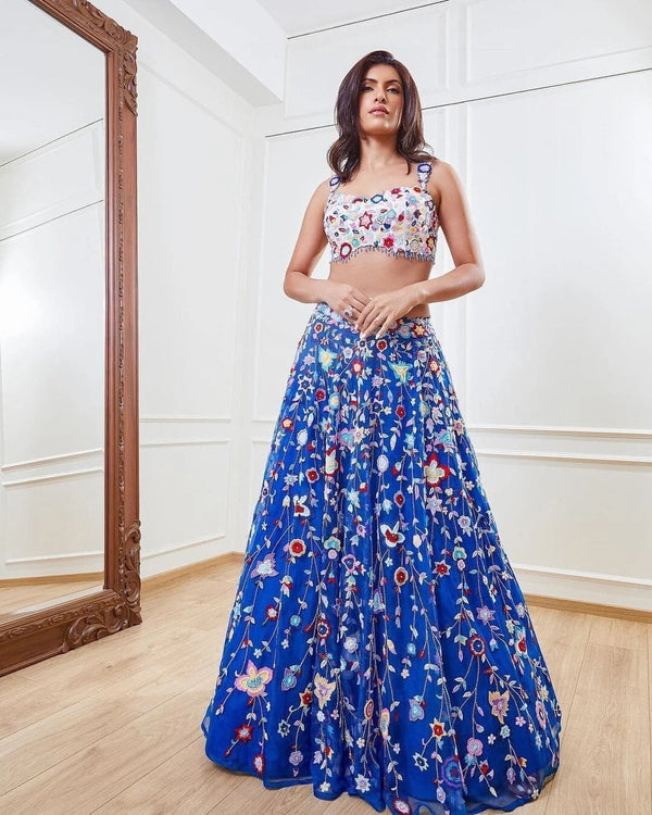 Net  Function Bollywood Lehenga Blouse & Dupatta
