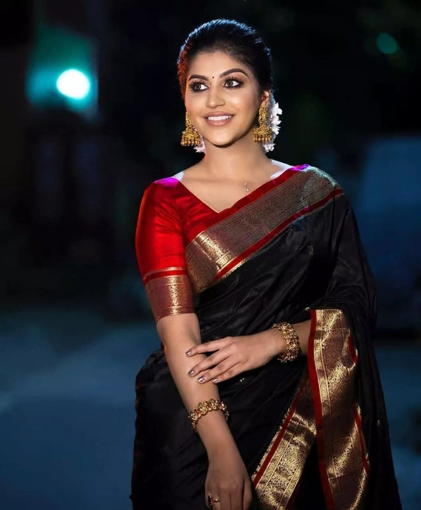 Banarsi Soft Silk Indian Wedding Saree With Blouse