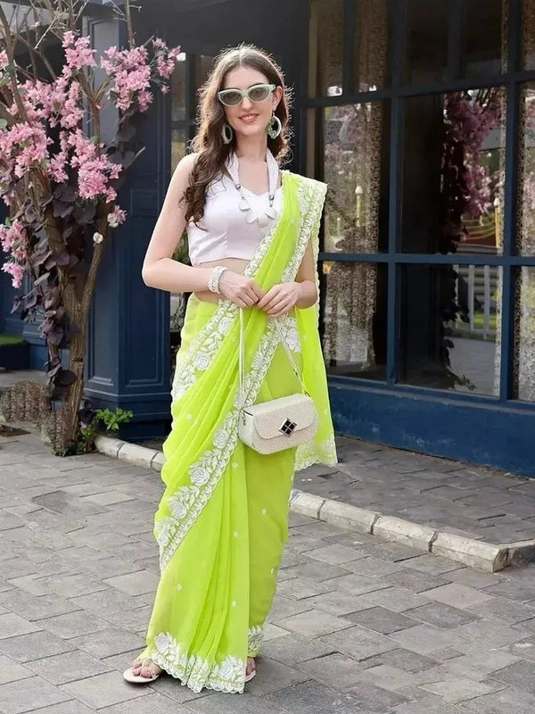 Classic New Traditional Soft Georgette Saree,Wedding Exclusive Sari