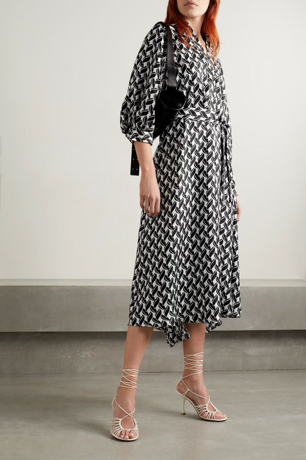 Printed Russian Satin Kaftan – Chic and Stylish Women's Caftan