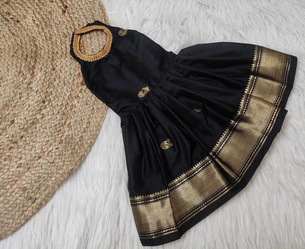 Aura Silk Wedding Wear Stitched Gown Dress For Girls & Kids 22-KL