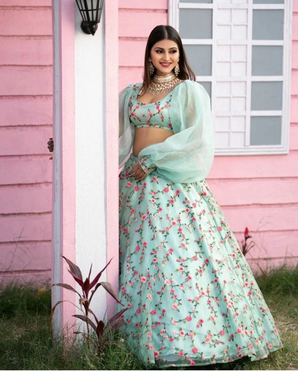 Heavy Organza Silk Designer Exclusive Classic Lehenga Blouse Dupatta