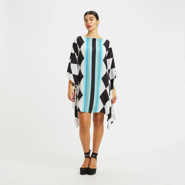 Soft Silk Crepe Kaftan - Luxurious Flowing Dress for Women's