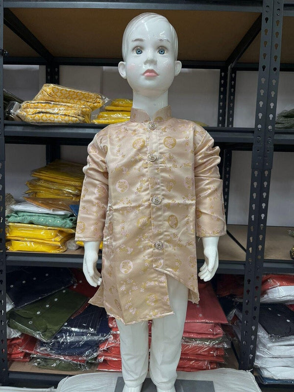 Traditional Kid's & Boy's Jacquard Kurta Pajama Set