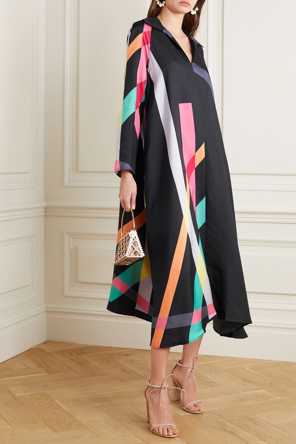 Luxury Soft Crepe Silk Kaftan, Lightweight Caftan For Women's