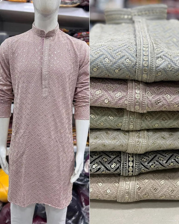 Men's FullStitched Premium Rayon Wedding Special Kurta Pajama Set