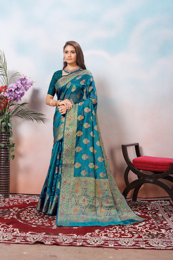 Oregenza Silk Saree, Traditional Wear Beautiful Sari With Blouse