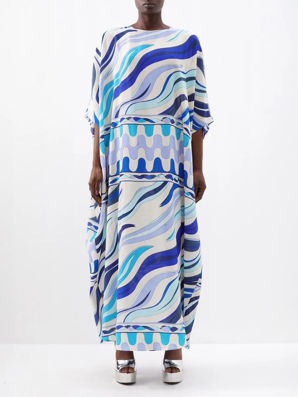 Luxurious Satin Silk Kaftan - Perfect for Lounge or Evening Wear Caftan