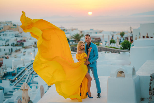 Flying Dress for Photoshoot, Santorini Flying Dress